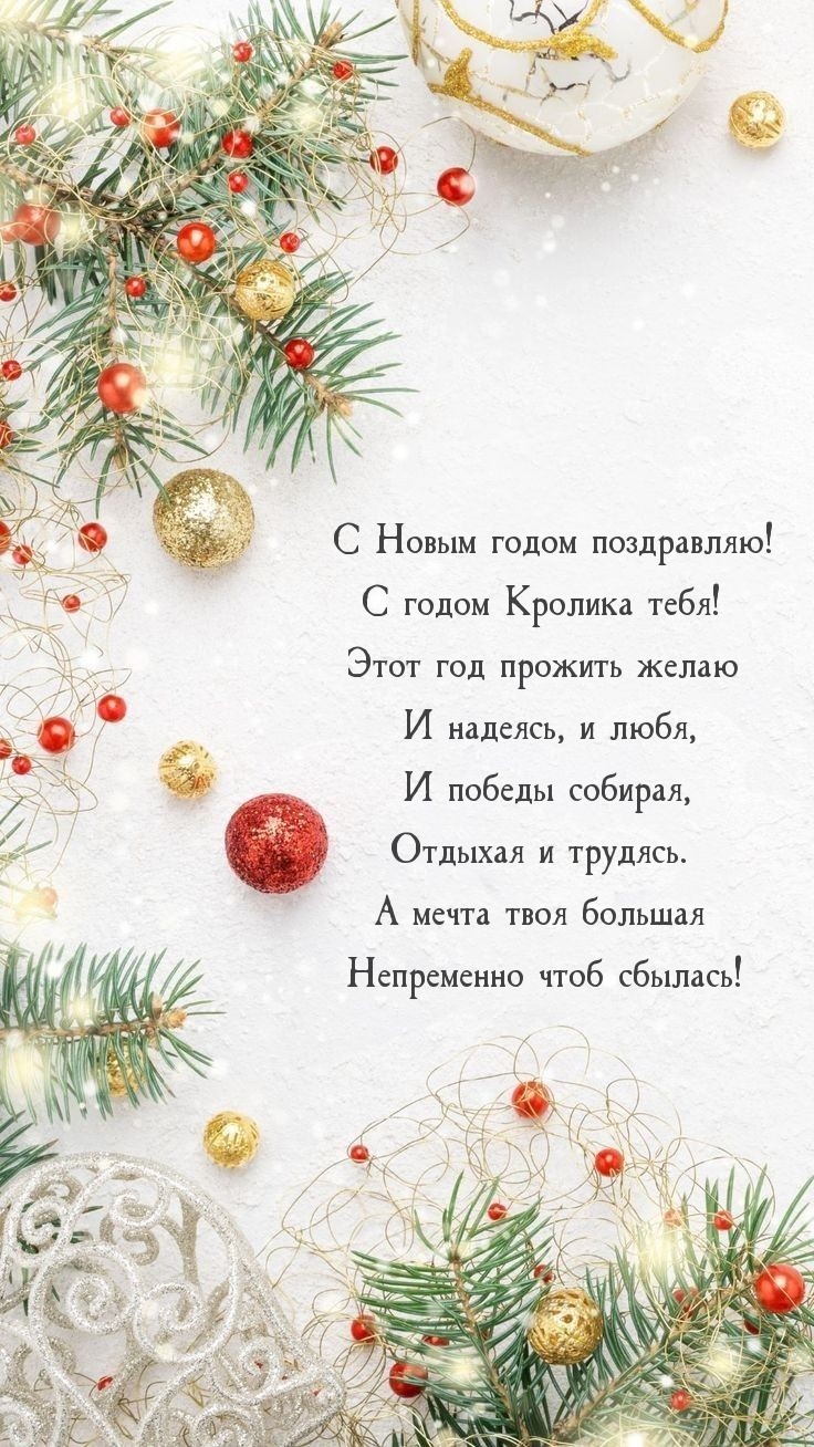 С Новым годом поздравляю! С годом Кролика тебя!