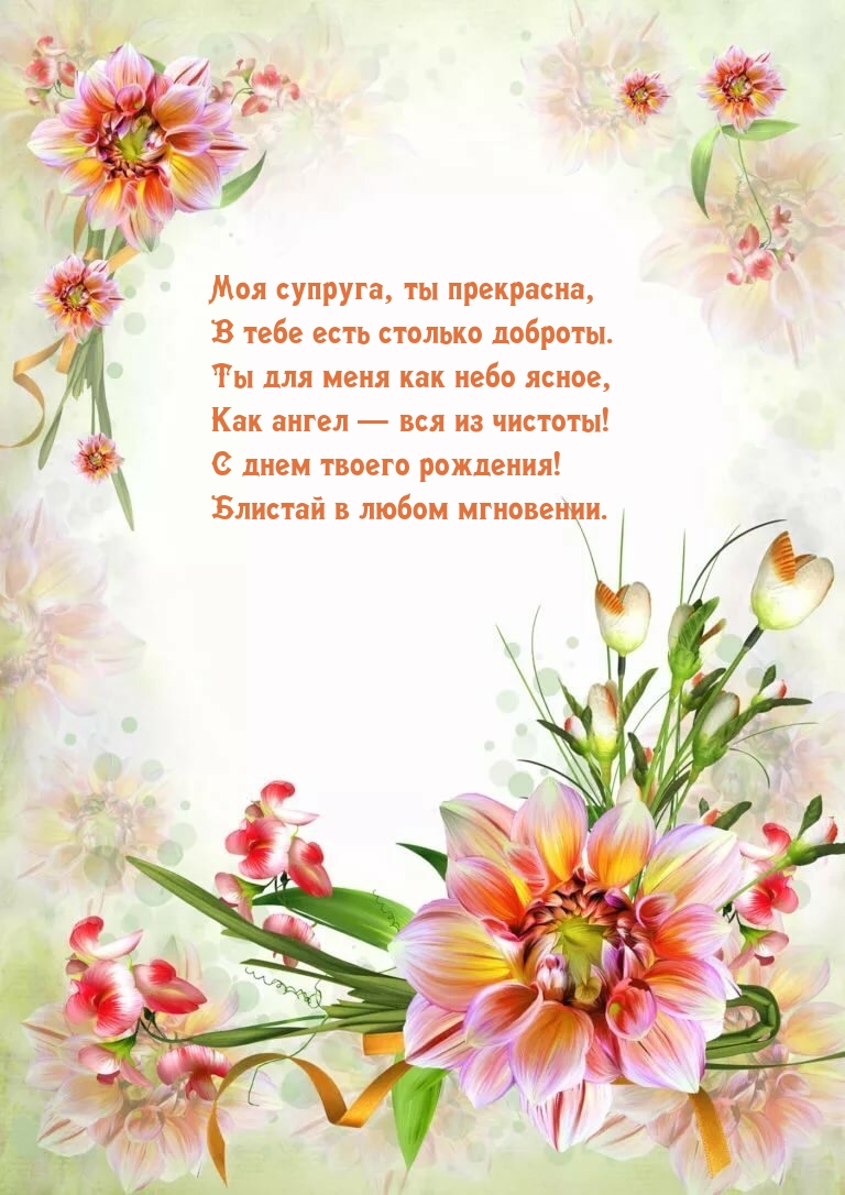 Моя супруга, ты прекрасна, в тебе есть столько доброты.