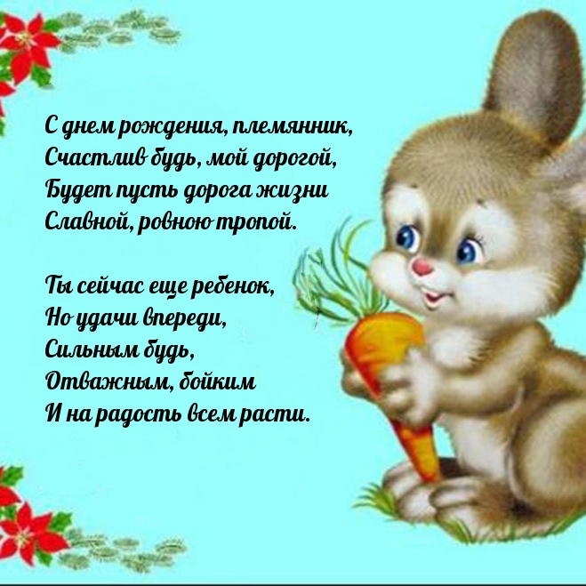 С днем рождения, племянник, счастлив будь, мой дорогой