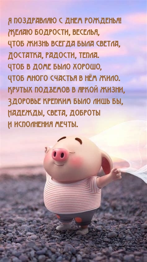 Я поздравляю с днем рожденья! Желаю бодрости, веселья