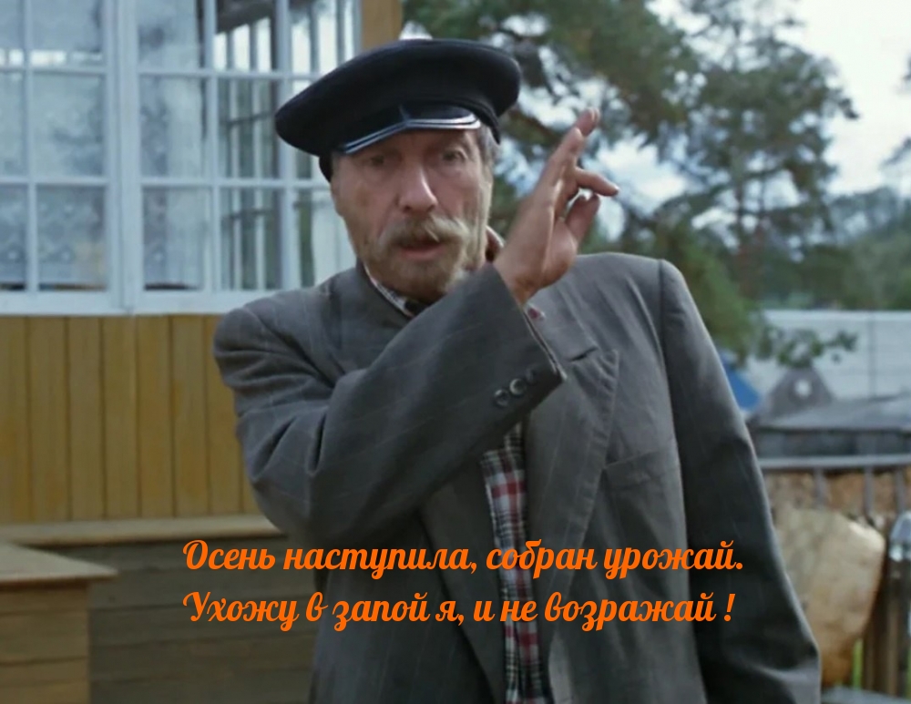 Ухожу в запой я, и не возражай!