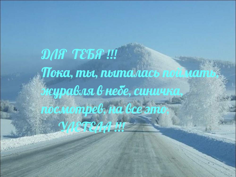 Журавль в небе, синичка улетела.