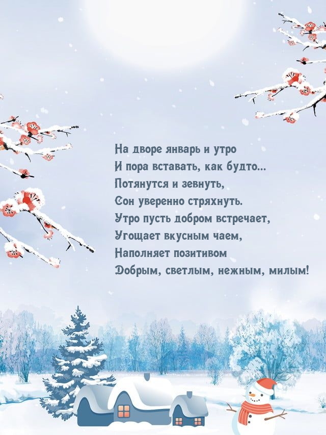 На дворе январь и утро и пора вставать, как будто…