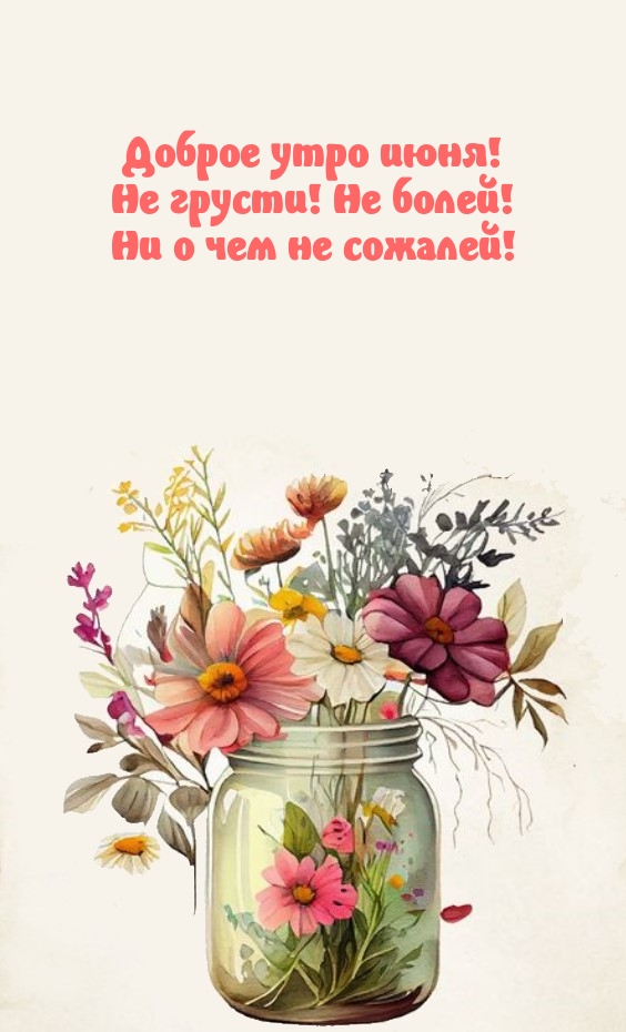 Доброе утро июня! Не грусти! Не болей! Ни о чем не сожалей!