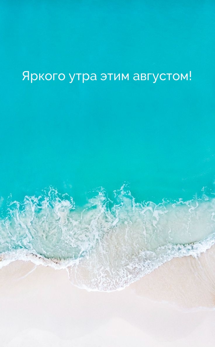 Яркого утра этим августом!