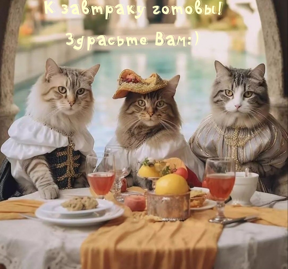 К завтраку готовы! Здрасьте Вам:)