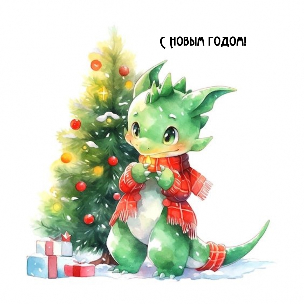 С Новым годом! Дракон