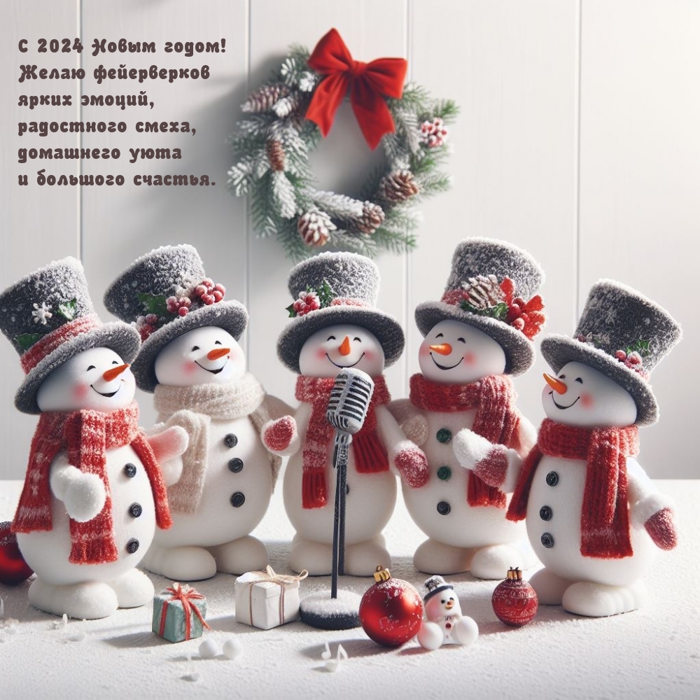 С 2024 Новым годом! Желаю фейерверков ярких эмоций,