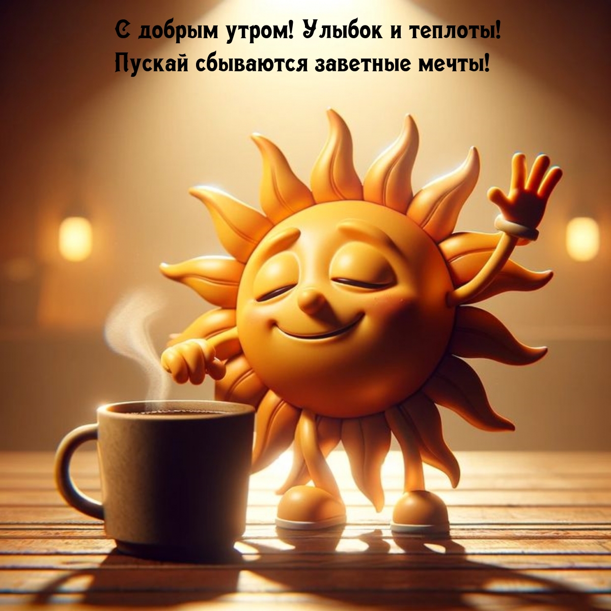 С добрым утром! Улыбок и теплоты! Пускай сбываются заветные мечты!