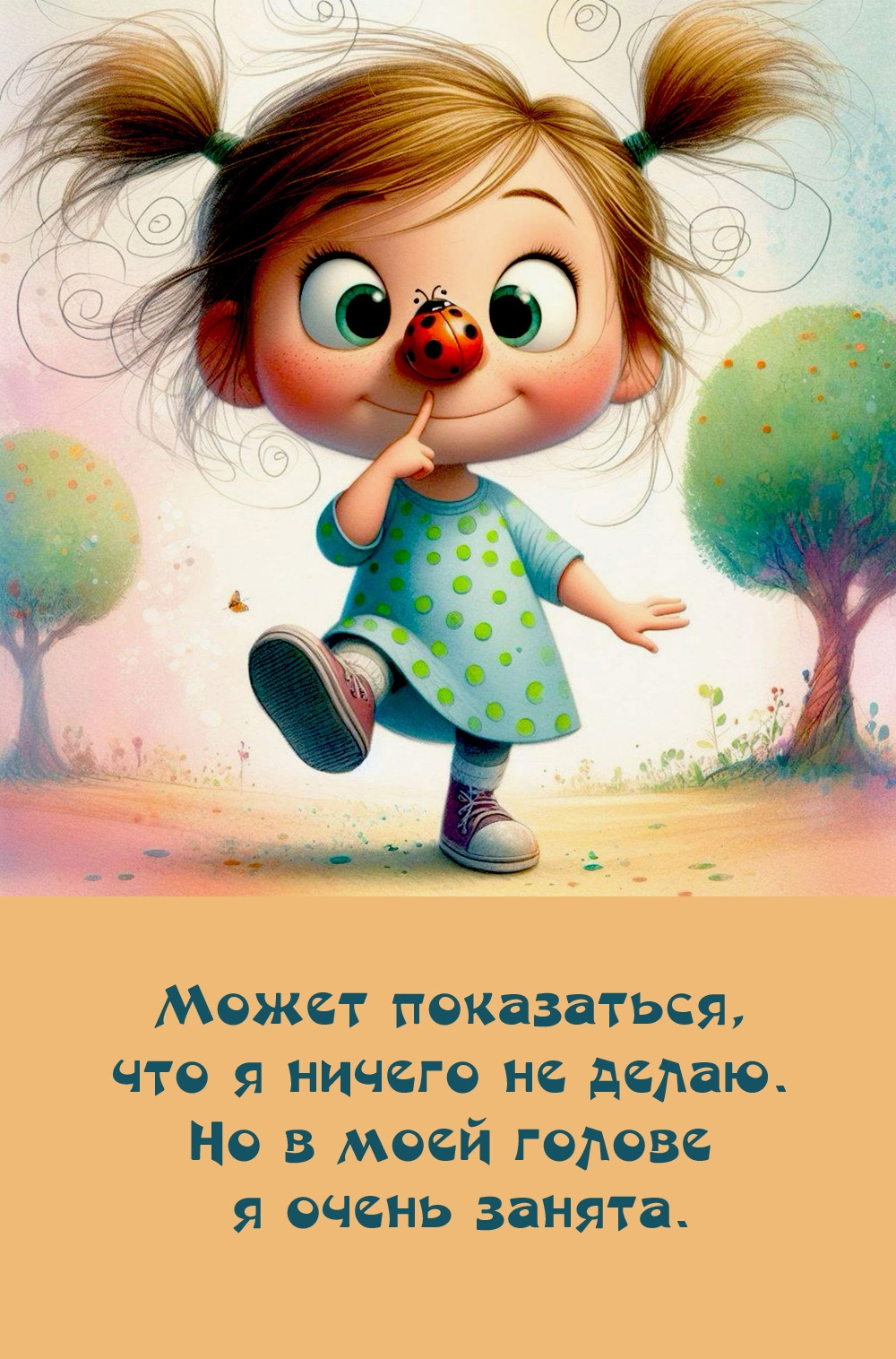Может показаться, что я ничего не делаю. Но в моей голове я занята.