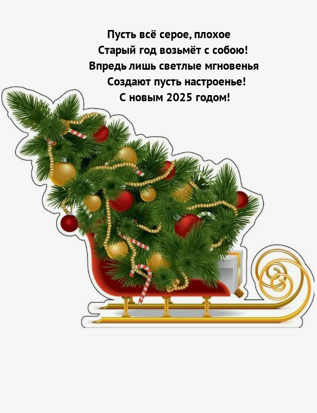 С новым 2025! Пусть всё серое, плохое старый год возьмёт с собою!
