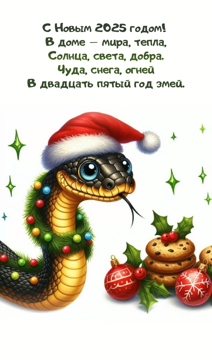 С Новым 2025 годом! В доме — мира, тепла, солнца, света, добра.