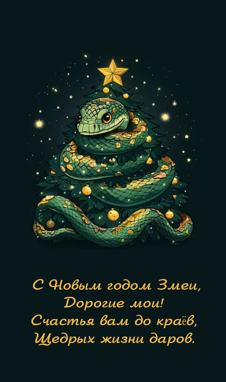 С Новым годом Змеи, Дорогие мои! Счастья вам до краёв