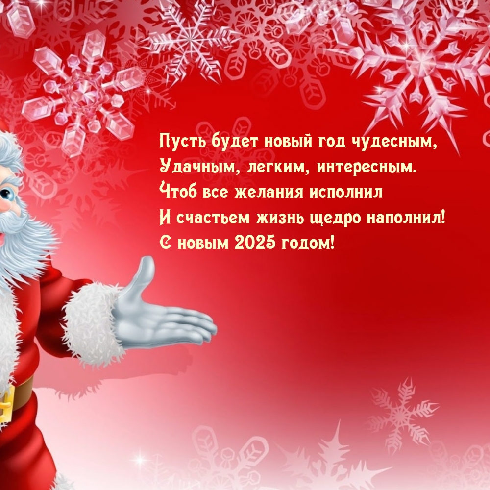 С новым 2025 годом! Пусть будет новый год чудесным