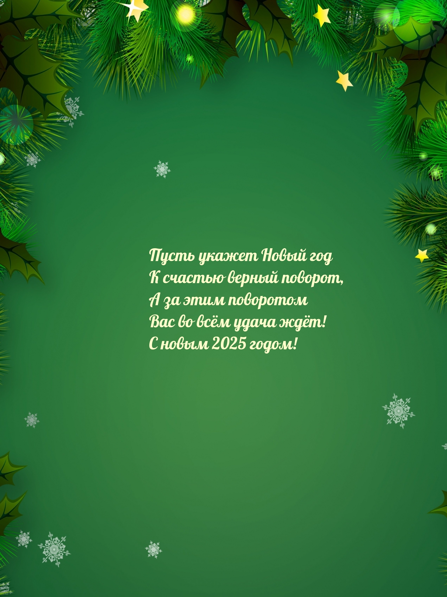 С новым 2025 годом! Пусть укажет Новый год к счастью верный поворот