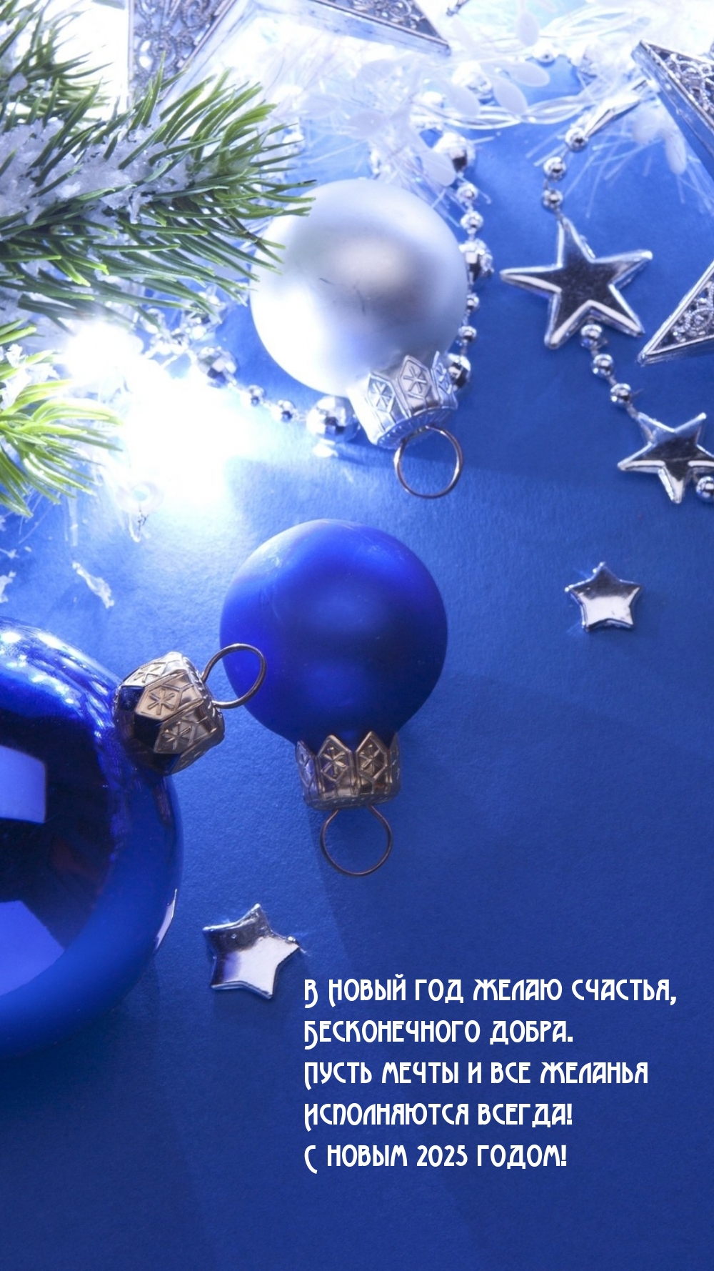 С новым 2025 годом! В Новый год желаю счастья, бесконечного добра.