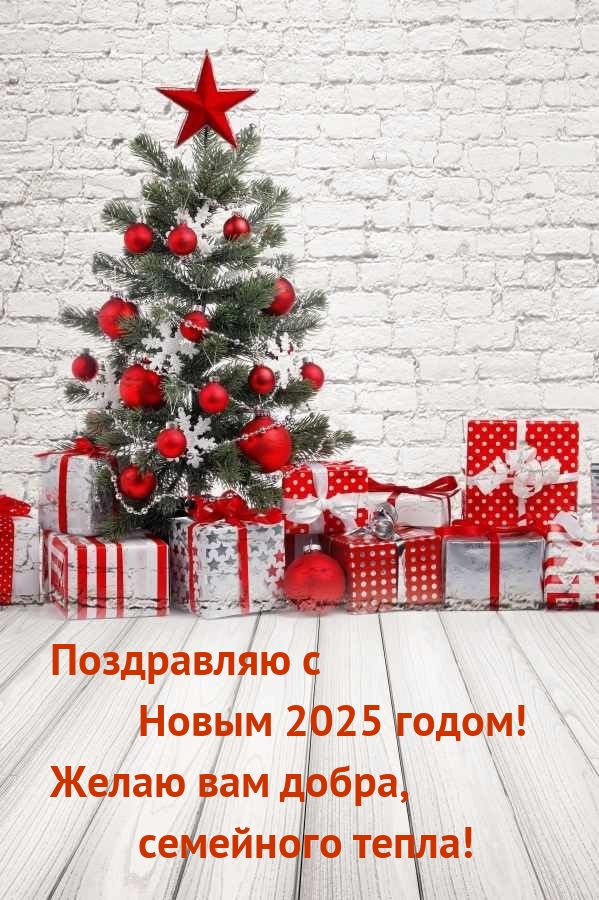 С Новым 2025 годом! Желаю вам добра, семейного тепла!