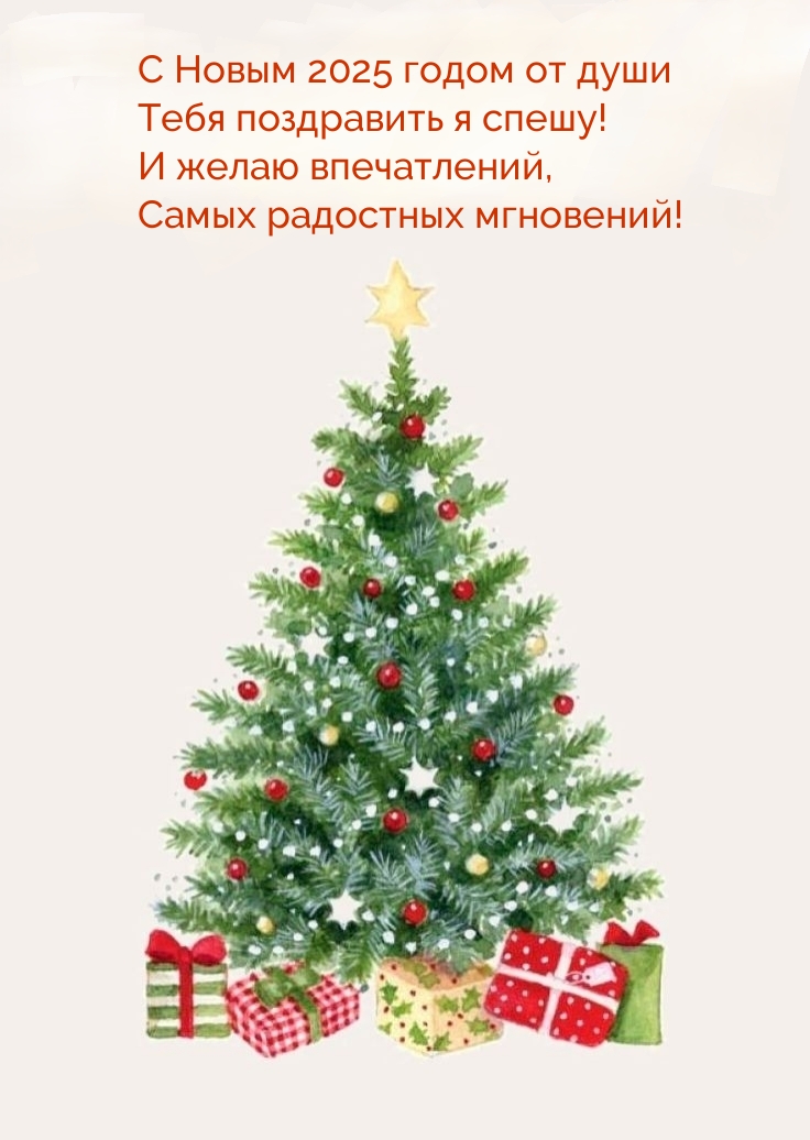 С Новым 2025 годом от души тебя поздравить я спешу!