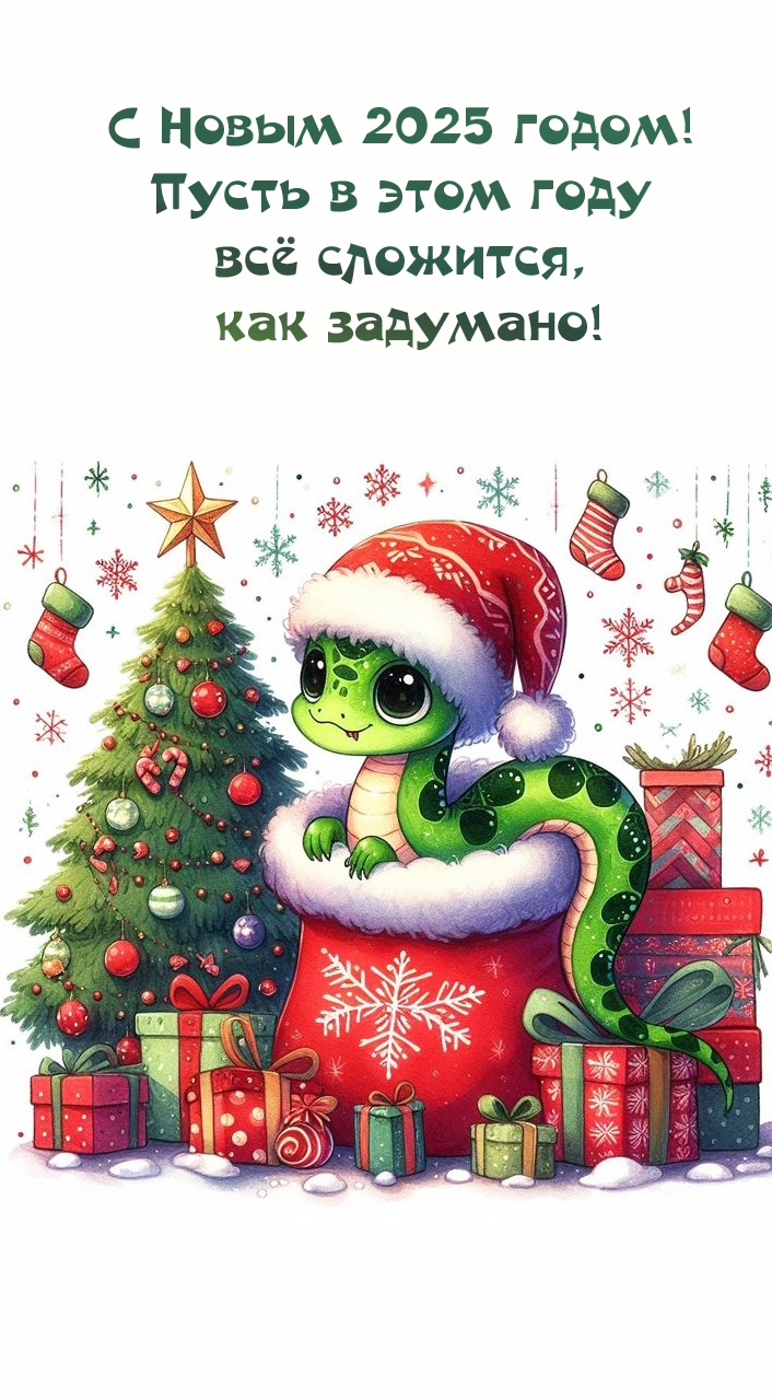 С Новым 2025 годом Пусть в этом году всё сложится, как задумано!