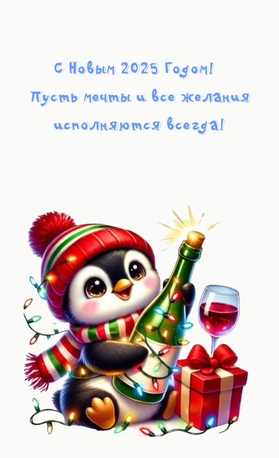 С Новым 2025 Годом! Пусть мечты и все желания исполняются всегда!