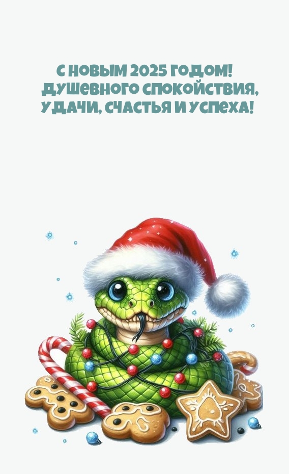 С Новым 2025 Годом! Душевного спокойствия, удачи, счастья и успеха!