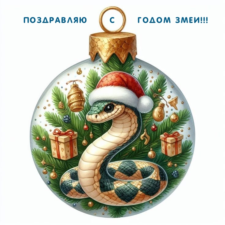 Поздравляю с годом Змеи!