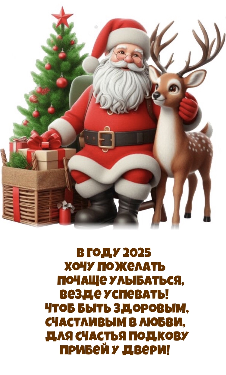 В году 2025 хочу пожелать почаще улыбаться, везде успевать!