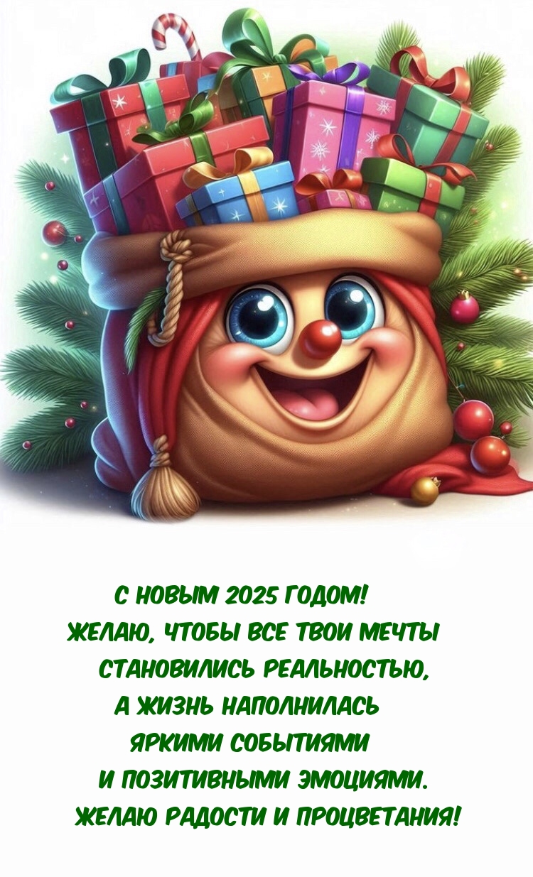 С Новым 2025 годом! Чтобы все твои мечты становились реальностью