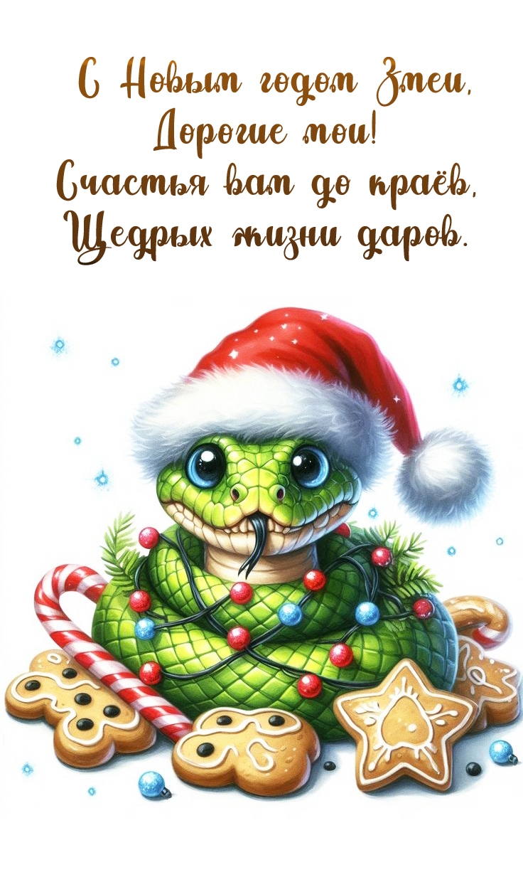 С Новым годом Змеи, дорогие мои! Счастья вам до краёв
