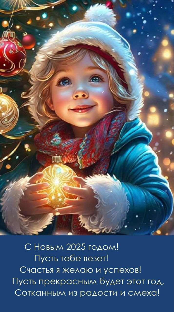 С Новым 2025 годом! Пусть тебе везет! Счастья я желаю и успехов!