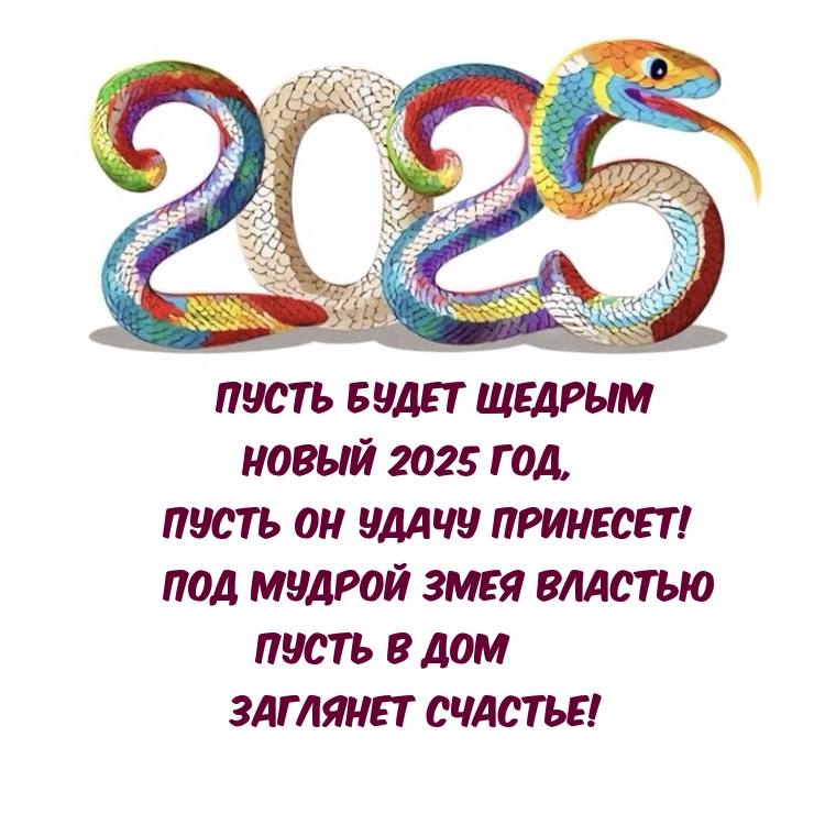 Пусть будет щедрым Новый 2025 год, пусть он удачу принесет!
