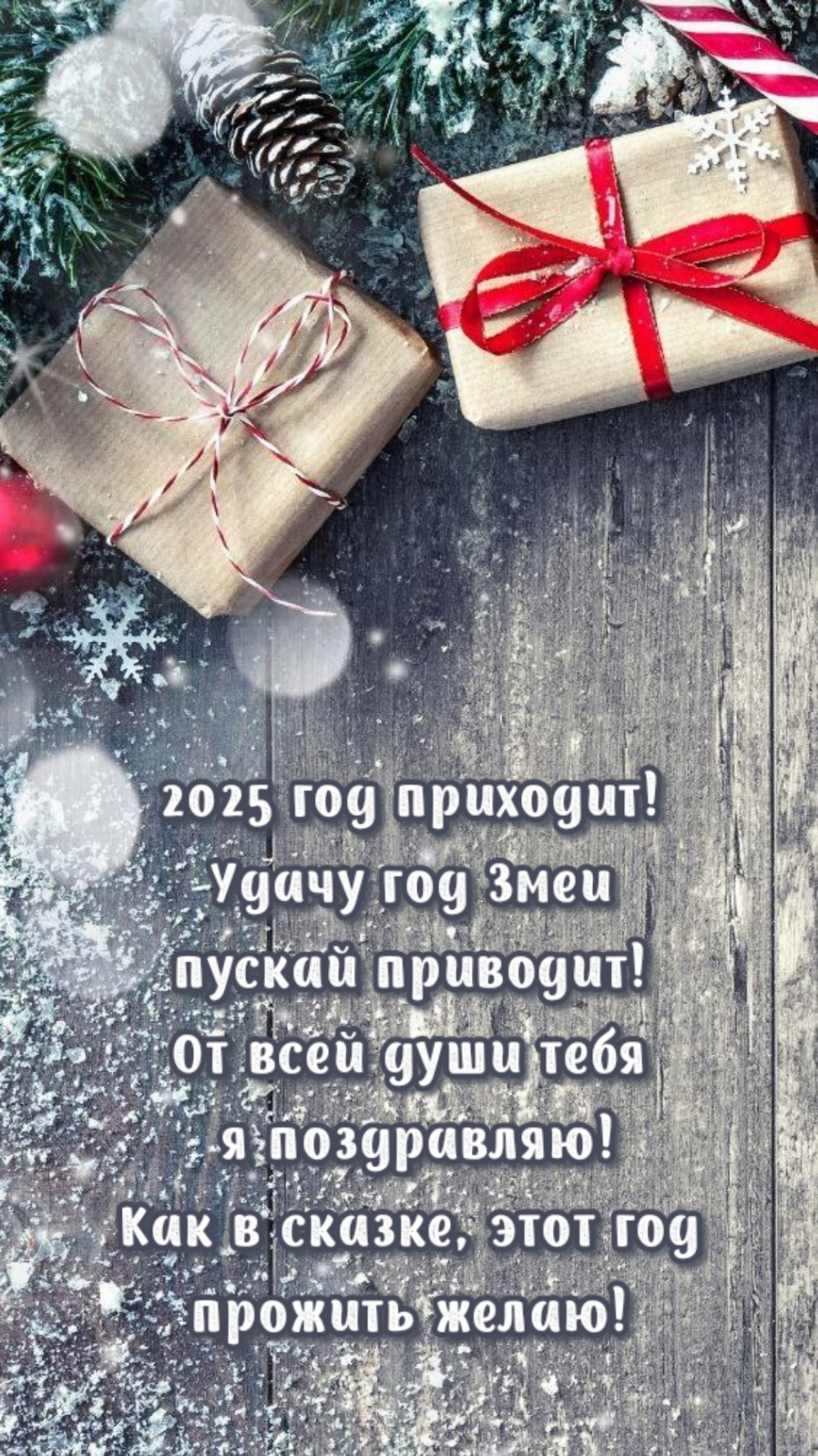 2025 год приходит! Удачу год Змеи пускай приводит!