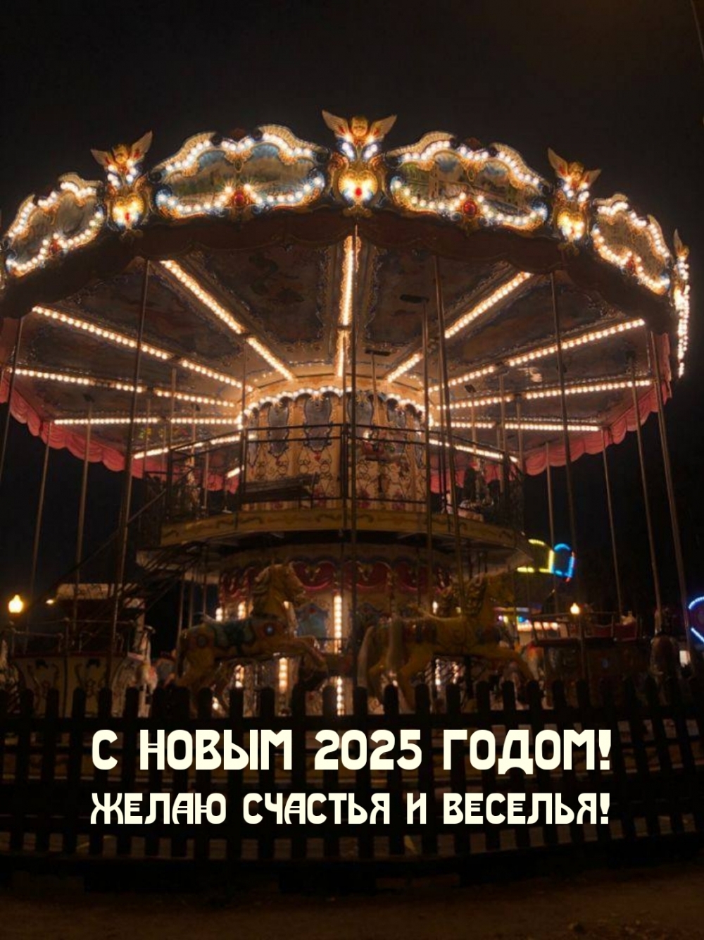 С новым 2025 годом! Желаю счастья и веселья!
