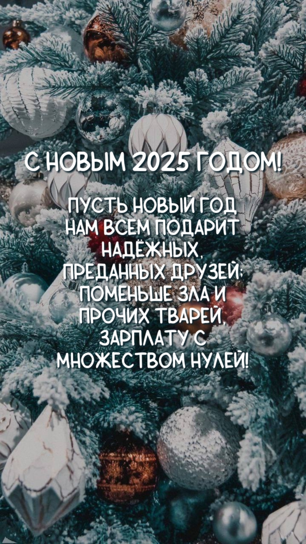 Пусть Новый 2025 год нам всем подарит надёжных, преданных друзей