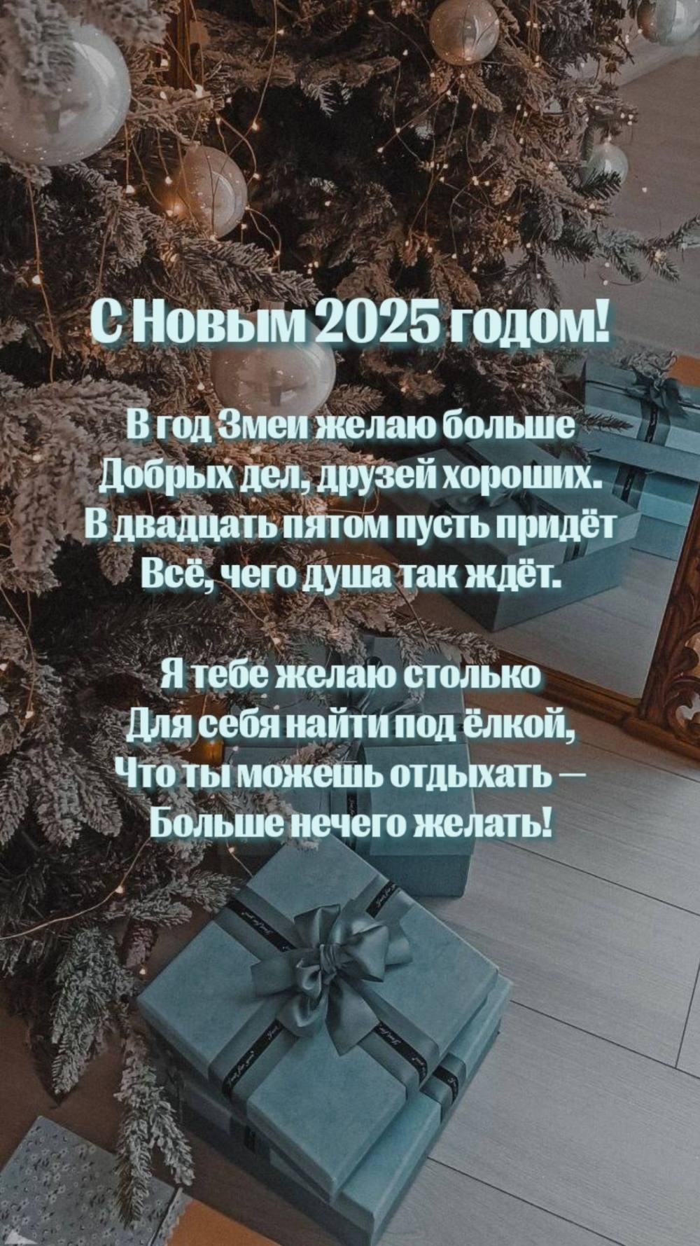 С Новым 2025 годом! В год Змеи желаю больше добрых дел