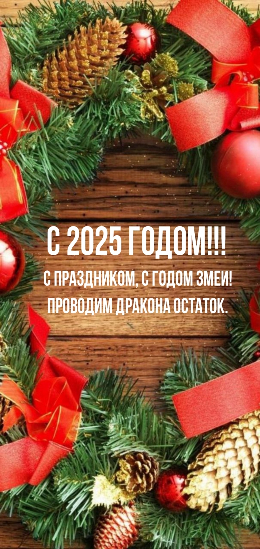 С 2025! С праздником, с годом Змеи! Проводим Дракона остаток.