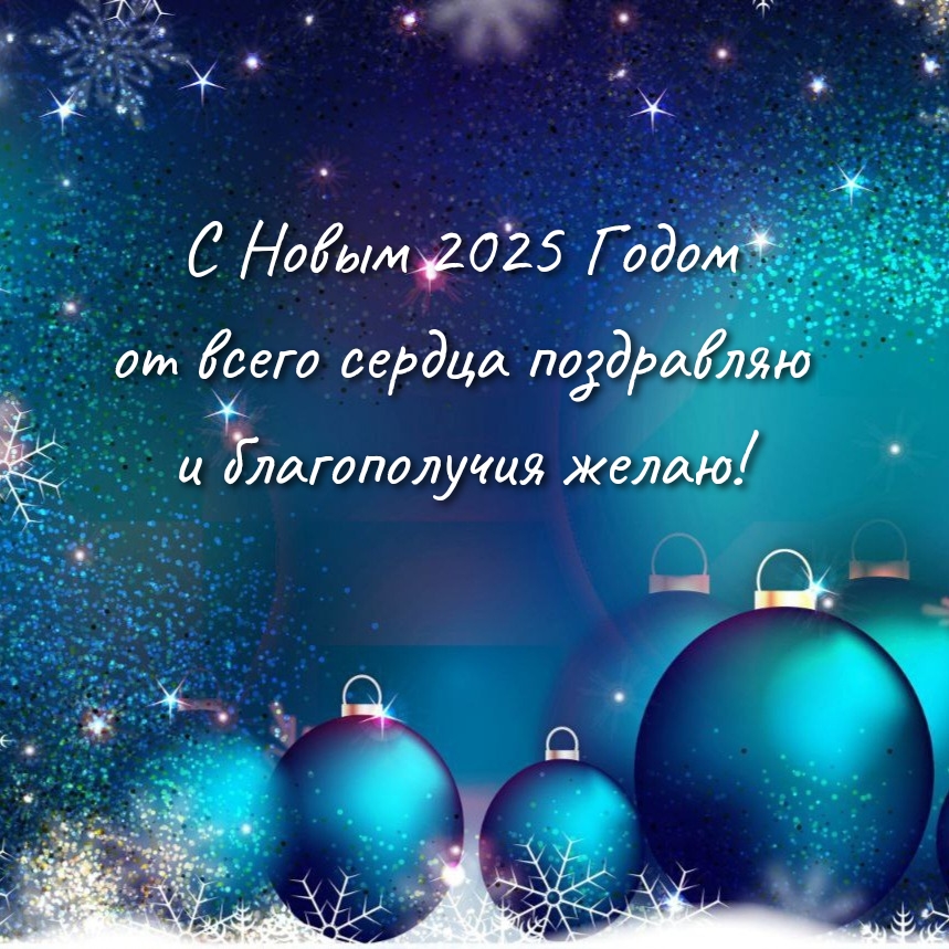 С Новым 2025 Годом от всего сердца поздравляю и благополучия желаю!