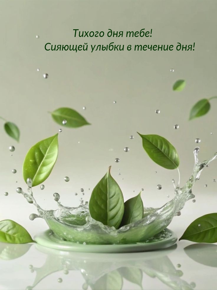 Тихого дня тебе! Сияющей улыбки в течение дня!