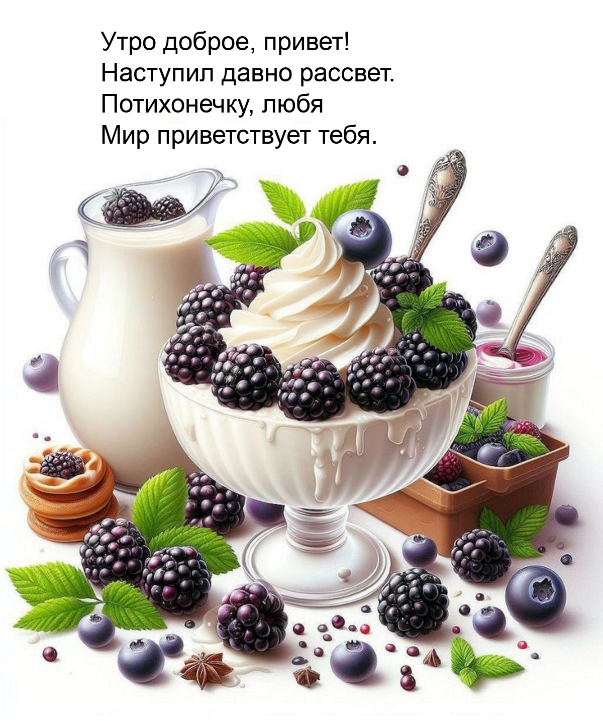 Утро доброе, привет! Наступил давно рассвет.