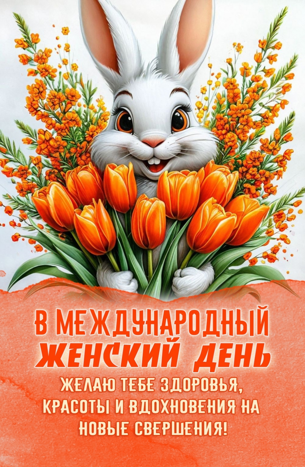 В Международный женский день желаю тебе здоровья, красоты!