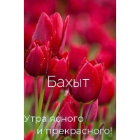 Бахыт, утра ясного и прекрасного!
