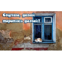 Скучаю, давай торопись домой