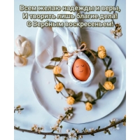Всем желаю надежды и веры. С Вербным воскресеньем!