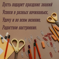 Пусть подарит праздник знаний успехи в разных начинаньях