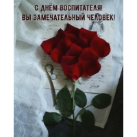 С днём воспитателя! Вы замечательный человек!