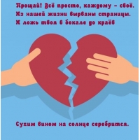 Прощай! Всё просто, каждому — своё.