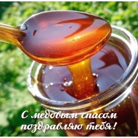 С медовым спасом поздравляю тебя!