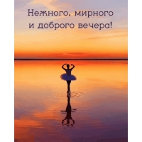 Нежного, мирного и доброго вечера!