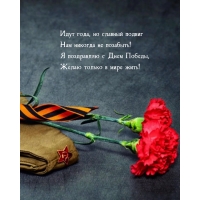 Я поздравляю с Днем Победы, желаю только в мире жить!