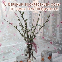 С Вербным воскресеньем хочу от души тебя поздравить!